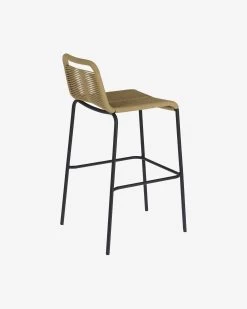 Lambton Stackable Stool In Brown Rope And Black Finish Steel 74 Cm | Kave Home 19 Lambton Stackable Stool In Brown Rope And Black Finish Steel 74 Cm | Kave Home -Quality Furniture Store CC5115J11 1V03