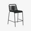 Lambton Stackable Stool In Black Rope And Black Finish Steel 62 Cm | Kave Home 2 Lambton Stackable Stool In Black Rope And Black Finish Steel 62 Cm | Kave Home -Quality Furniture Store CC5116J01 1V01
