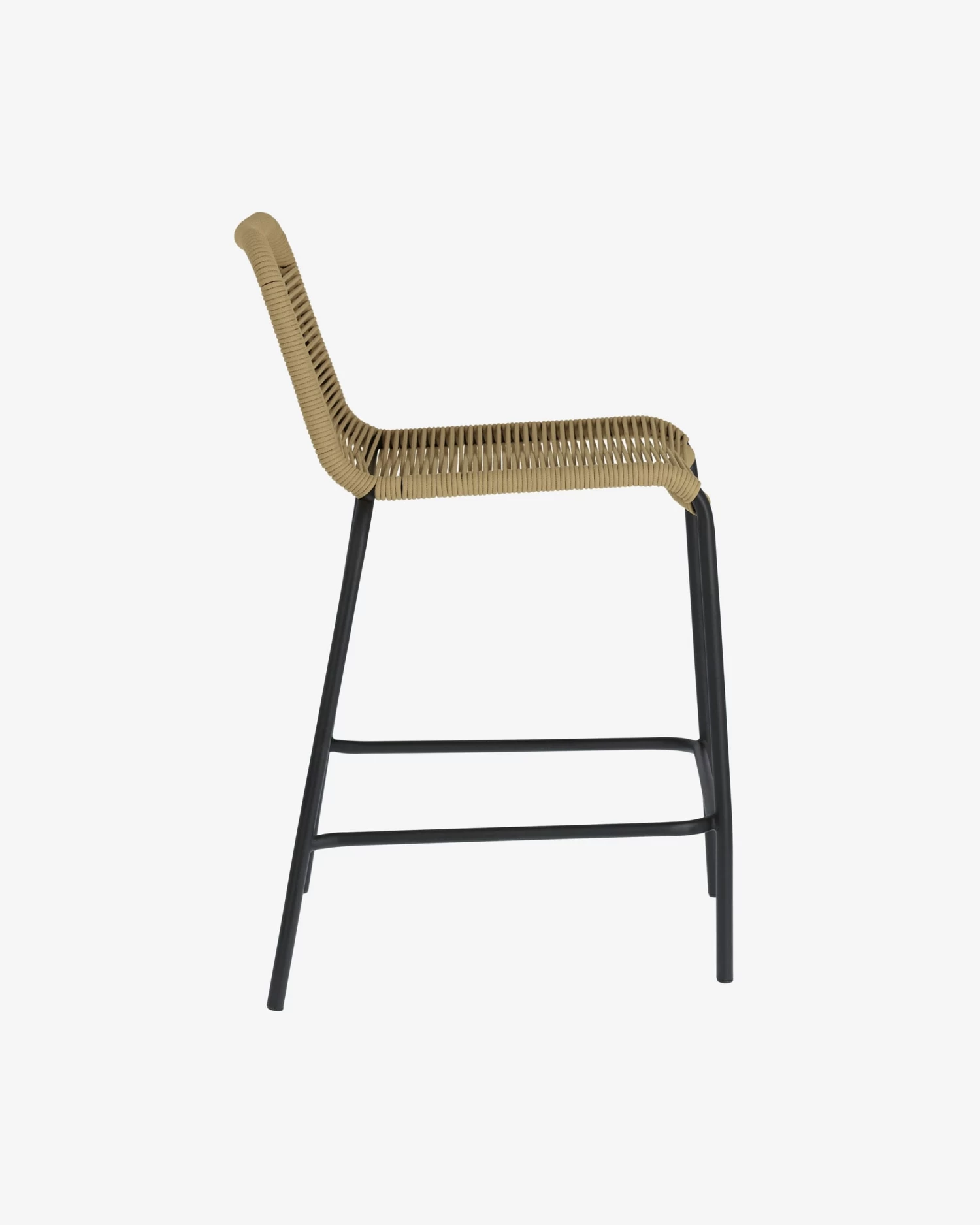 Lambton Stackable Stool In Brown Rope And Black Finish Steel 62 Cm | Kave Home 8 Lambton Stackable Stool In Brown Rope And Black Finish Steel 62 Cm | Kave Home - Image 6