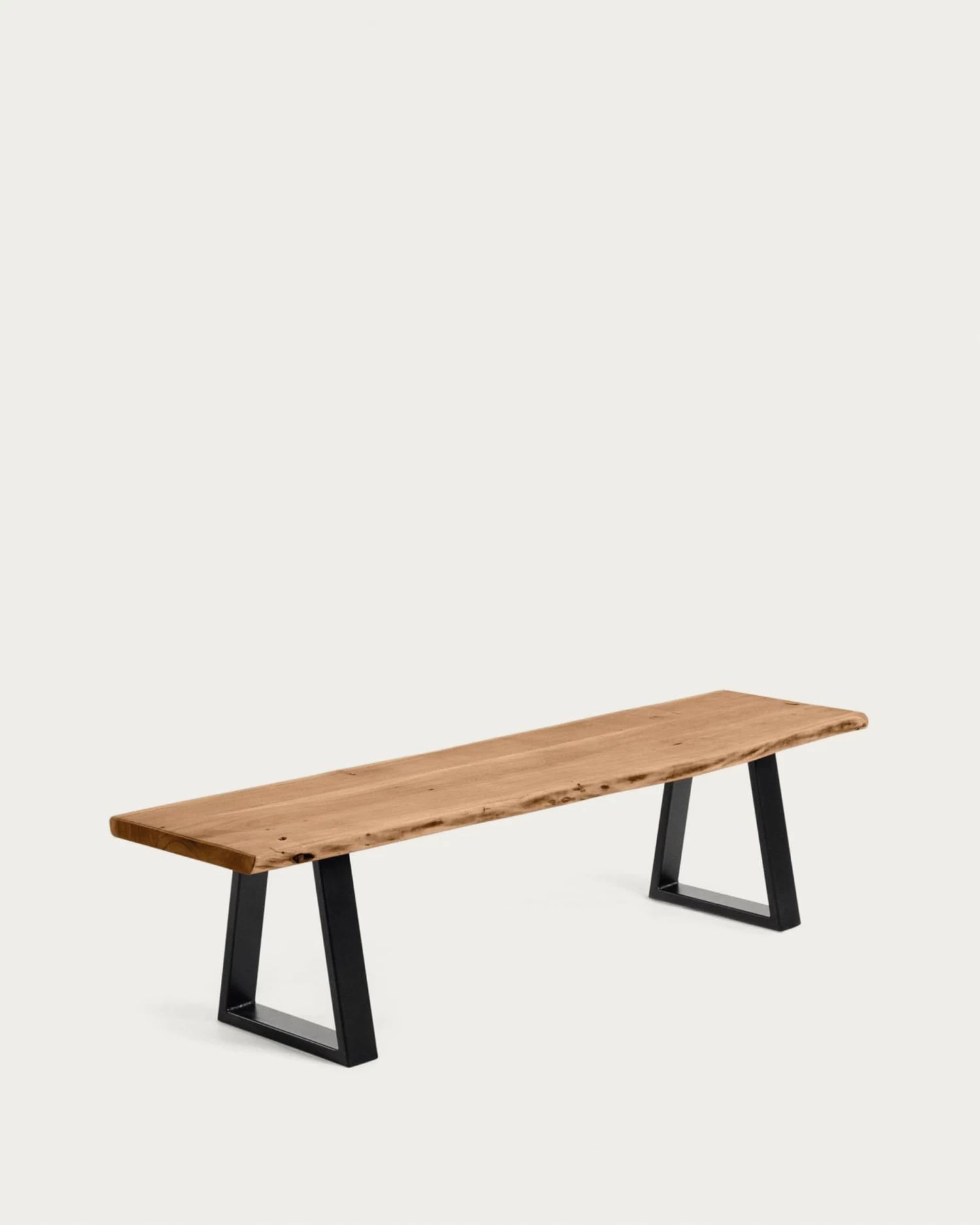 Alaia Bench In Solid Acacia Wood With Black Steel Legs 160 Cm | Kave Home 3 Alaia Bench In Solid Acacia Wood With Black Steel Legs 160 Cm | Kave Home