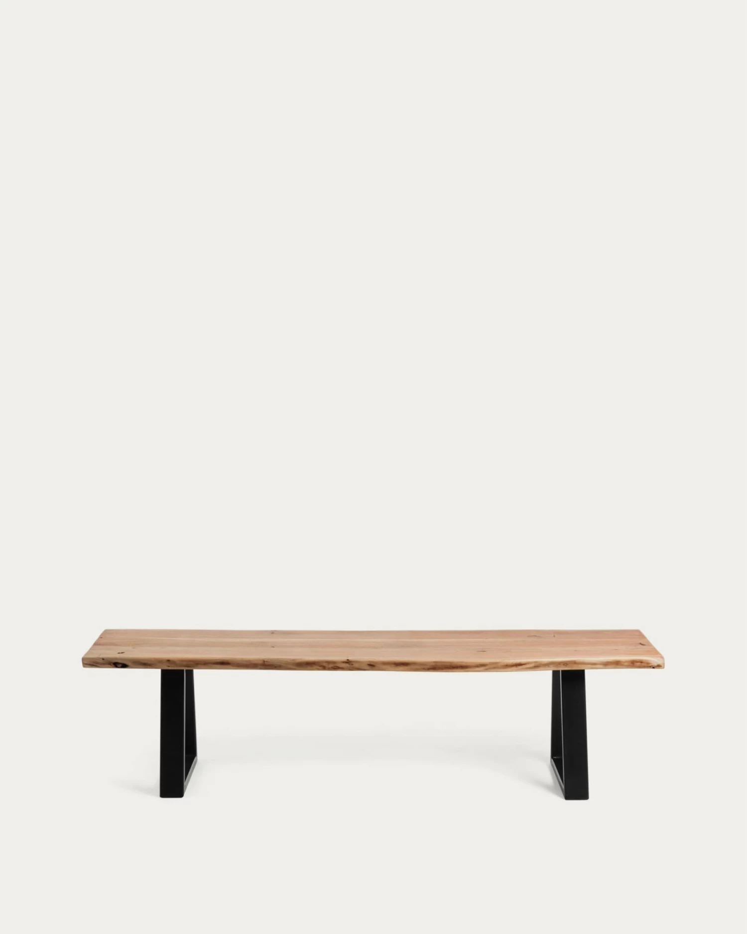 Alaia Bench In Solid Acacia Wood With Black Steel Legs 160 Cm | Kave Home 7 Alaia Bench In Solid Acacia Wood With Black Steel Legs 160 Cm | Kave Home - Image 5