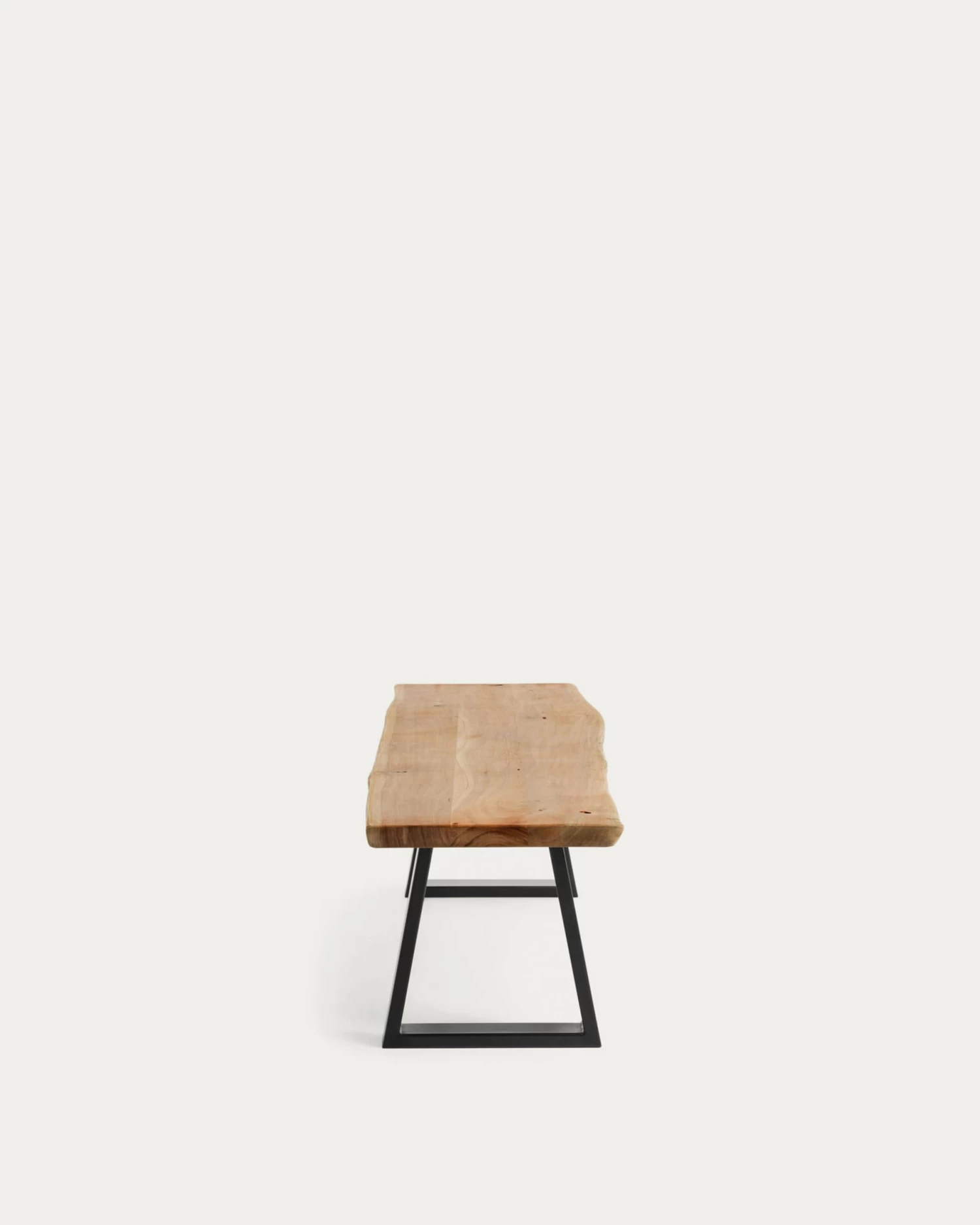 Alaia Bench In Solid Acacia Wood With Black Steel Legs 160 Cm | Kave Home 8 Alaia Bench In Solid Acacia Wood With Black Steel Legs 160 Cm | Kave Home - Image 6