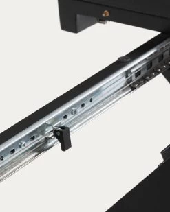 Vashti Extendable Round Glass Table With Steel Legs With Black Finish à 120 (160) Cm | Kave Home 19 Vashti Extendable Round Glass Table With Steel Legs With Black Finish à 120 (160) Cm | Kave Home -Quality Furniture Store CC5166C01 1D06