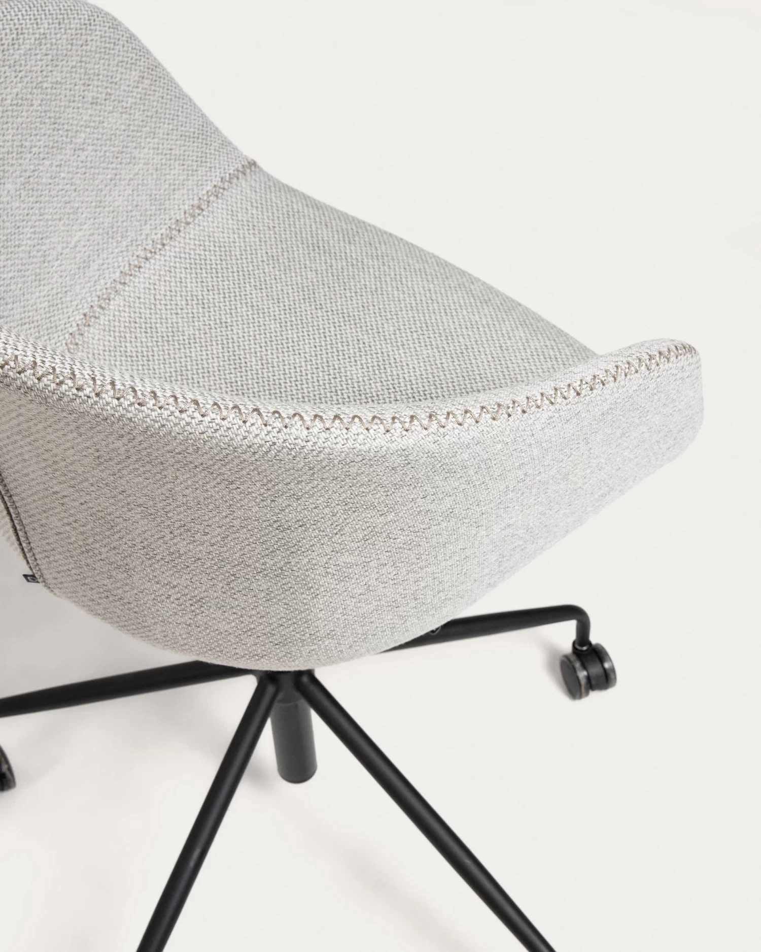 Yvette Light Grey Office Chair | Kave Home 5 Yvette Light Grey Office Chair | Kave Home - Image 3