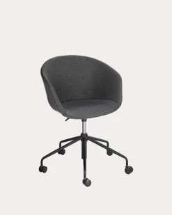 Yvette Dark Grey Office Chair | Kave Home