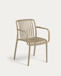 Isabellini Stackable Outdoor Chair In Beige | Kave Home
