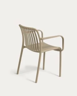 Isabellini Stackable Outdoor Chair In Beige | Kave Home -Quality Furniture Store CC5195S12 1V03