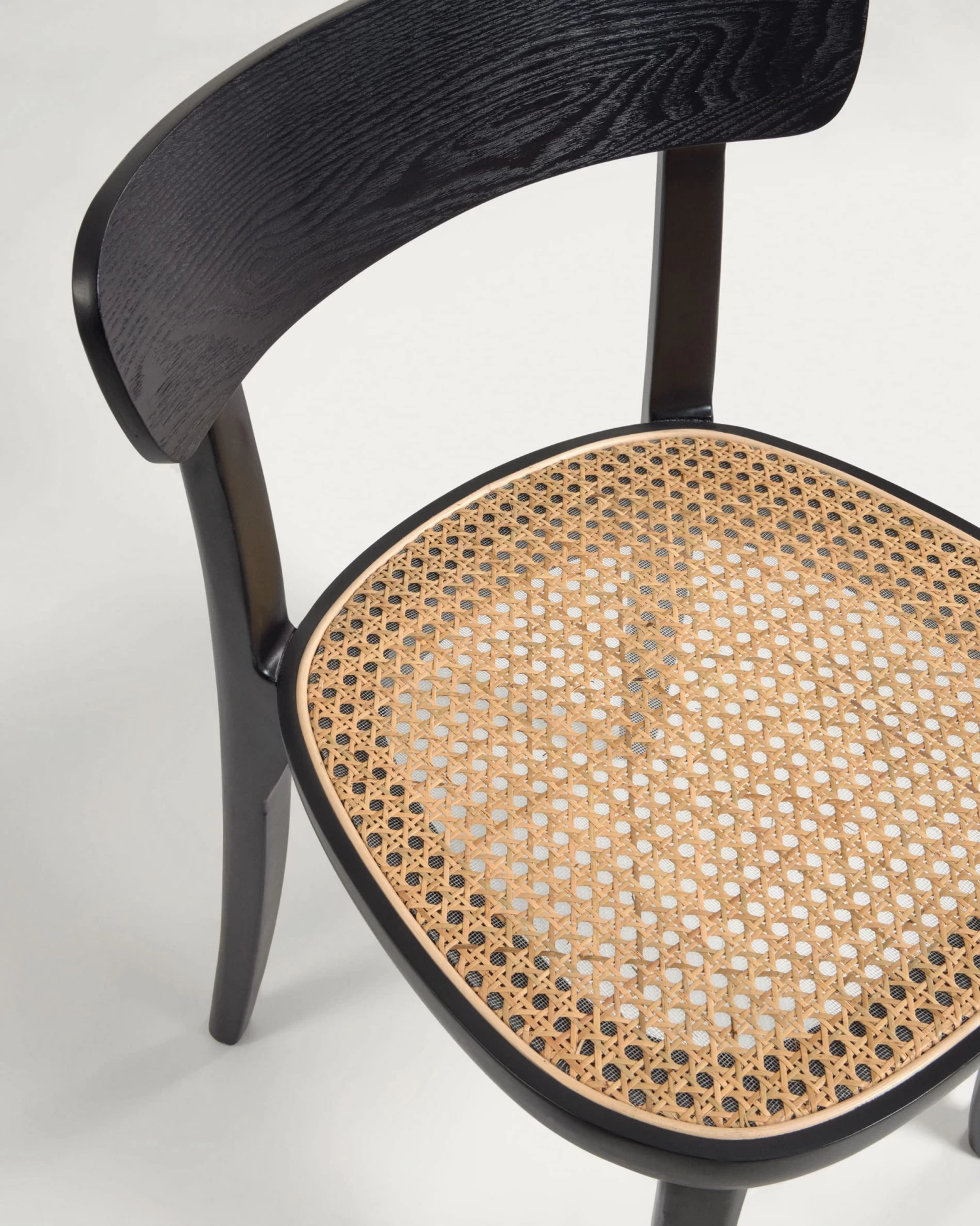 Romane Chair In Solid Beech With Black Finish Ash Veneer And Rattan | Kave Home 5 Romane Chair In Solid Beech With Black Finish Ash Veneer And Rattan | Kave Home - Image 3
