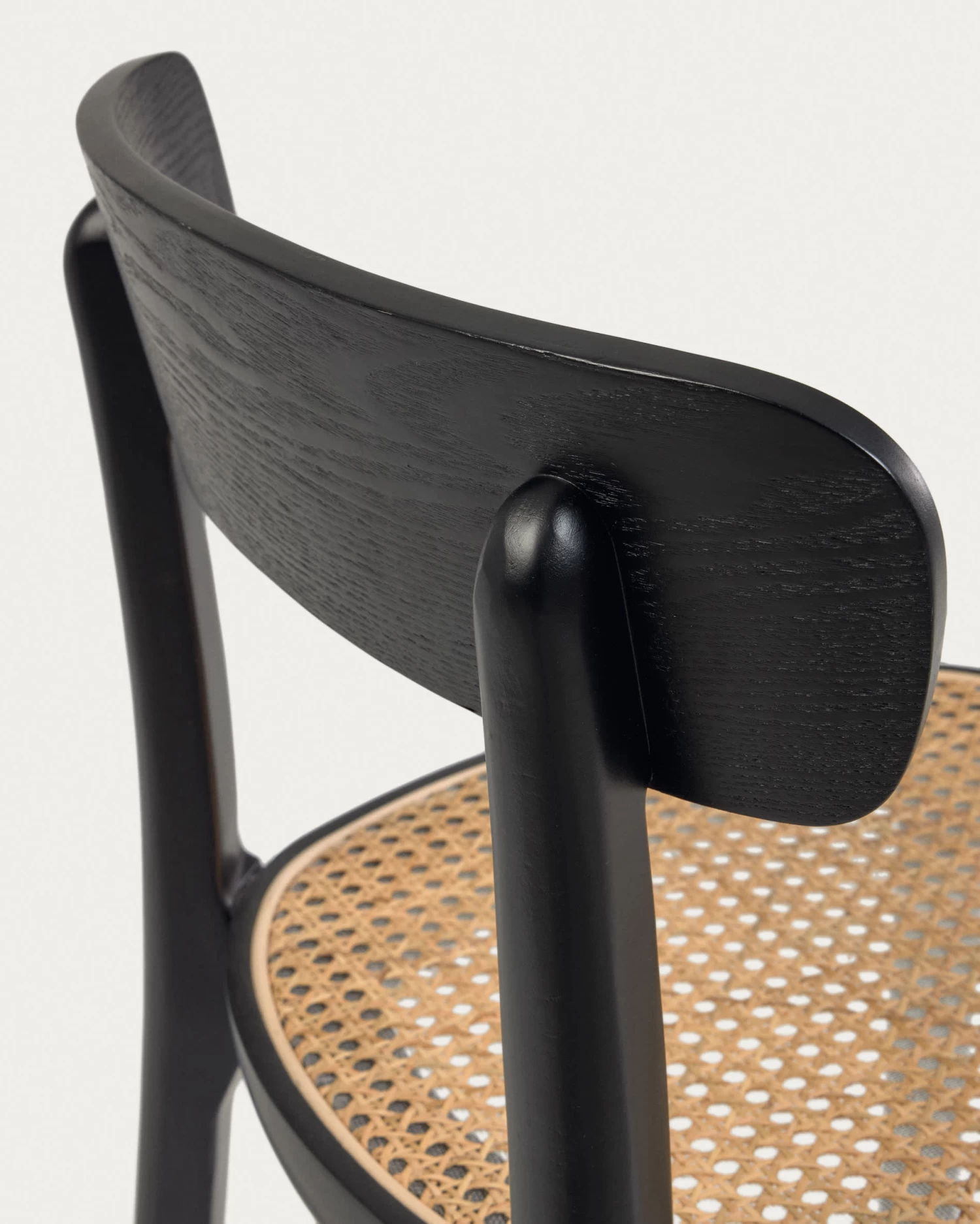 Romane Chair In Solid Beech With Black Finish Ash Veneer And Rattan | Kave Home 7 Romane Chair In Solid Beech With Black Finish Ash Veneer And Rattan | Kave Home - Image 5