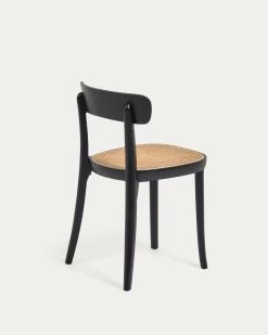 Romane Chair In Solid Beech With Black Finish Ash Veneer And Rattan | Kave Home 18 Romane Chair In Solid Beech With Black Finish Ash Veneer And Rattan | Kave Home -Quality Furniture Store CC5201M01 1V03