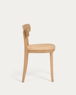 Romane Chair In Solid Beech With Natural Finish Ash Veneer And Rattan | Kave Home -Quality Furniture Store CC5201M46 1V02