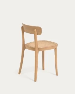 Romane Chair In Solid Beech With Natural Finish Ash Veneer And Rattan | Kave Home -Quality Furniture Store CC5201M46 1V03