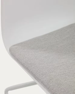 Ralfi White Desk Chair With Light Grey Seat | Kave Home -Quality Furniture Store CC5209VD14 1D01