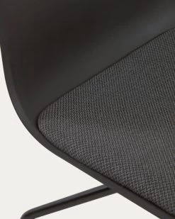 Ralfi Black Desk Chair With Black Seat | Kave Home -Quality Furniture Store CC5209VD15 1D01
