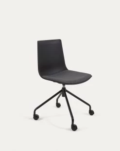 Ralfi Black Desk Chair With Black Seat | Kave Home