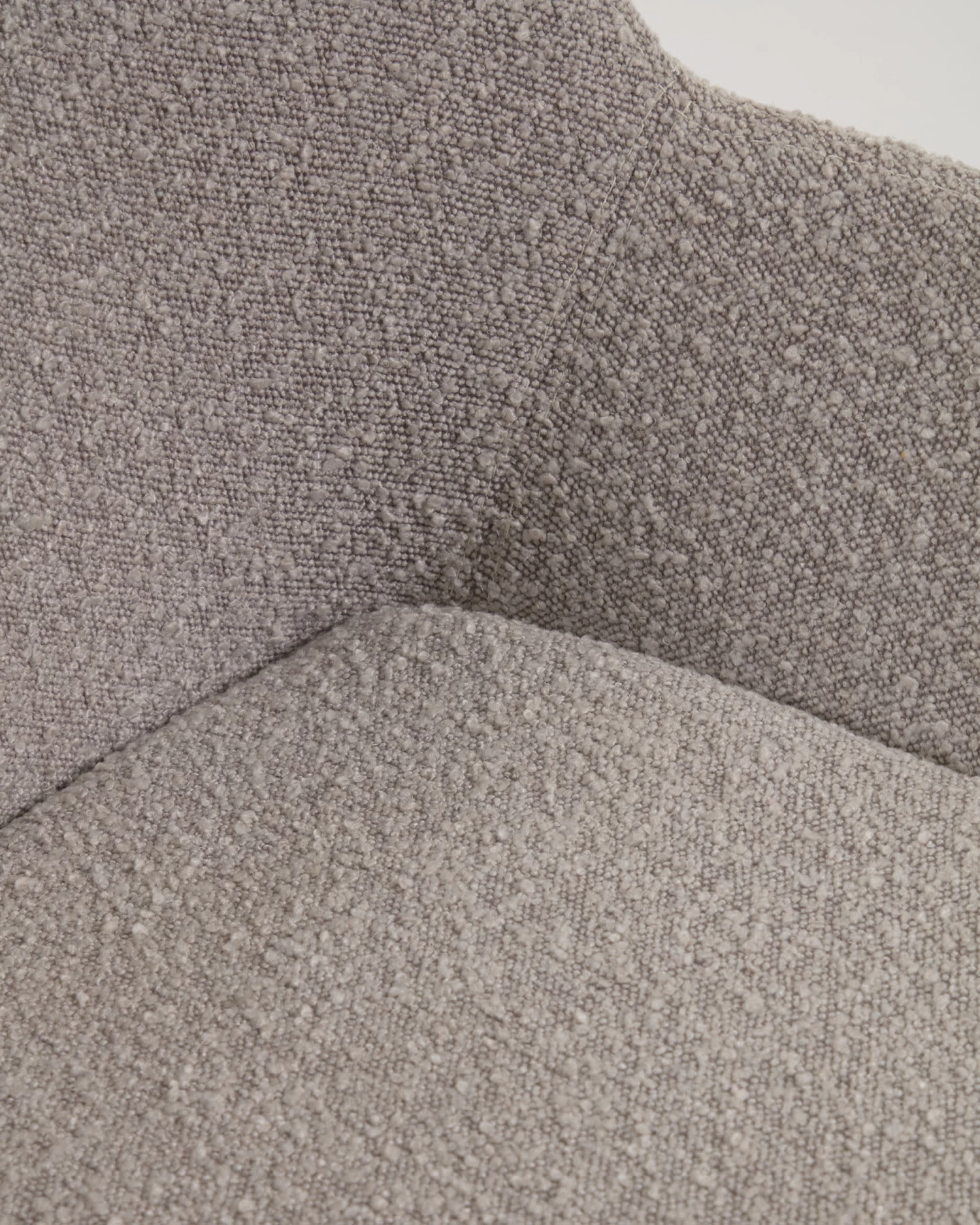 Konna Chair In Grey Fleece With Solid Ash Wood Legs In A Natural Finish | Kave Home 5 Konna Chair In Grey Fleece With Solid Ash Wood Legs In A Natural Finish | Kave Home - Image 3