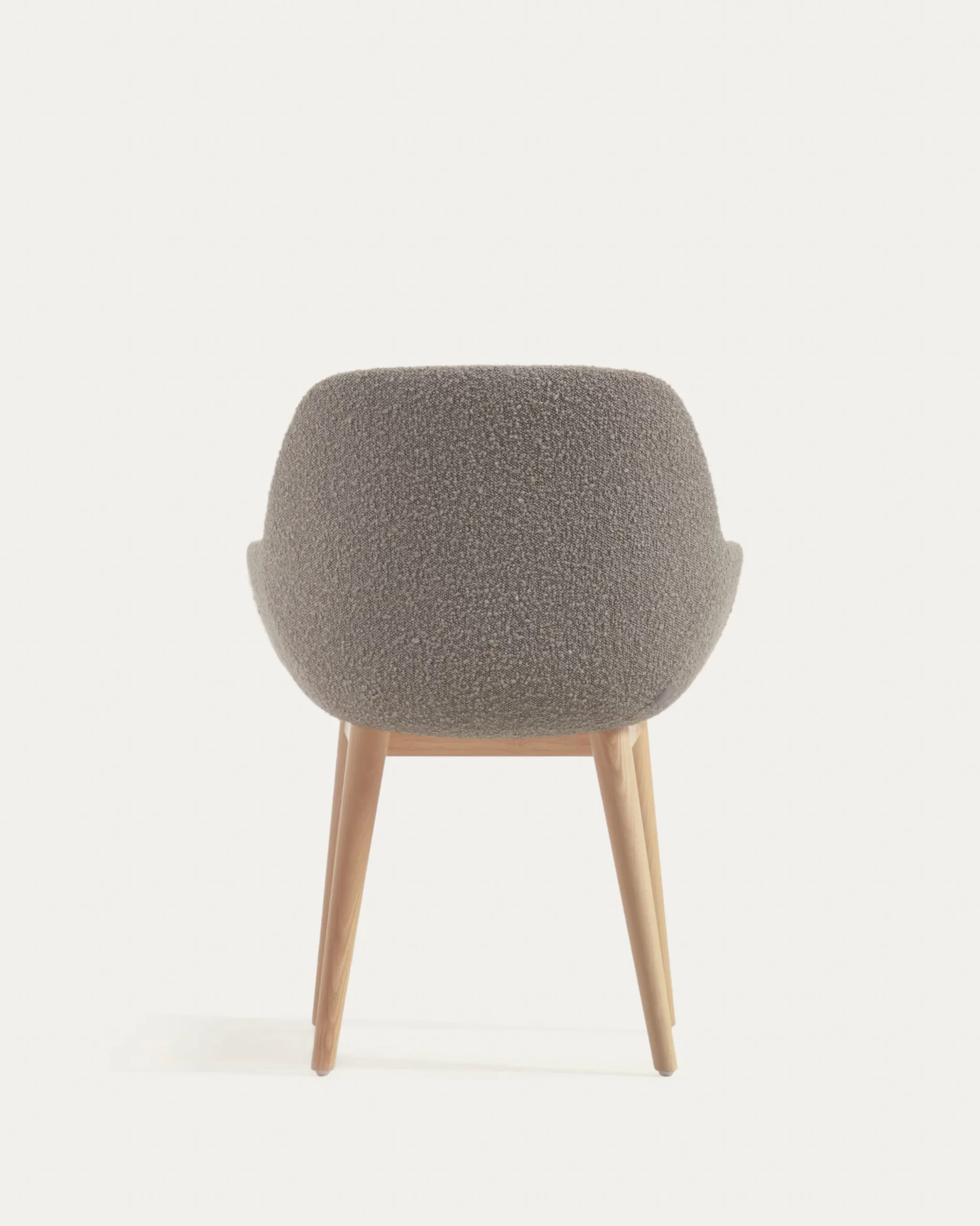 Konna Chair In Grey Fleece With Solid Ash Wood Legs In A Natural Finish | Kave Home 11 Konna Chair In Grey Fleece With Solid Ash Wood Legs In A Natural Finish | Kave Home - Image 9