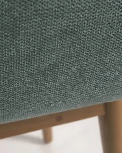 Konna Chair In Green With Solid Ash Wood Legs In A Dark Finish | Kave Home -Quality Furniture Store CC5212KY19 1D02