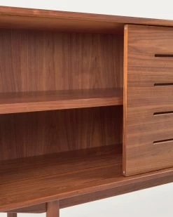 Carolin Walnut Wood Veneer Sideboard With 2 Doors And 1 Drawer, 180 X 83.8 Cm -Quality Furniture Store CC5216M41 1D02