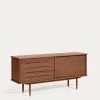 Carolin Walnut Wood Veneer Sideboard With 2 Doors And 1 Drawer, 180 X 83.8 Cm -Quality Furniture Store CC5216M41 1V01