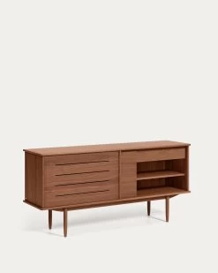 Carolin Walnut Wood Veneer Sideboard With 2 Doors And 1 Drawer, 180 X 83.8 Cm -Quality Furniture Store CC5216M41 1V02
