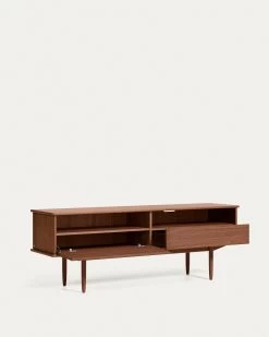 Carolin Walnut Wood Veneer Single Door & Drawer TV Stand, 180 X 63.5 Cm 17 Carolin Walnut Wood Veneer Single Door & Drawer TV Stand, 180 X 63.5 Cm -Quality Furniture Store CC5217M41 1V02
