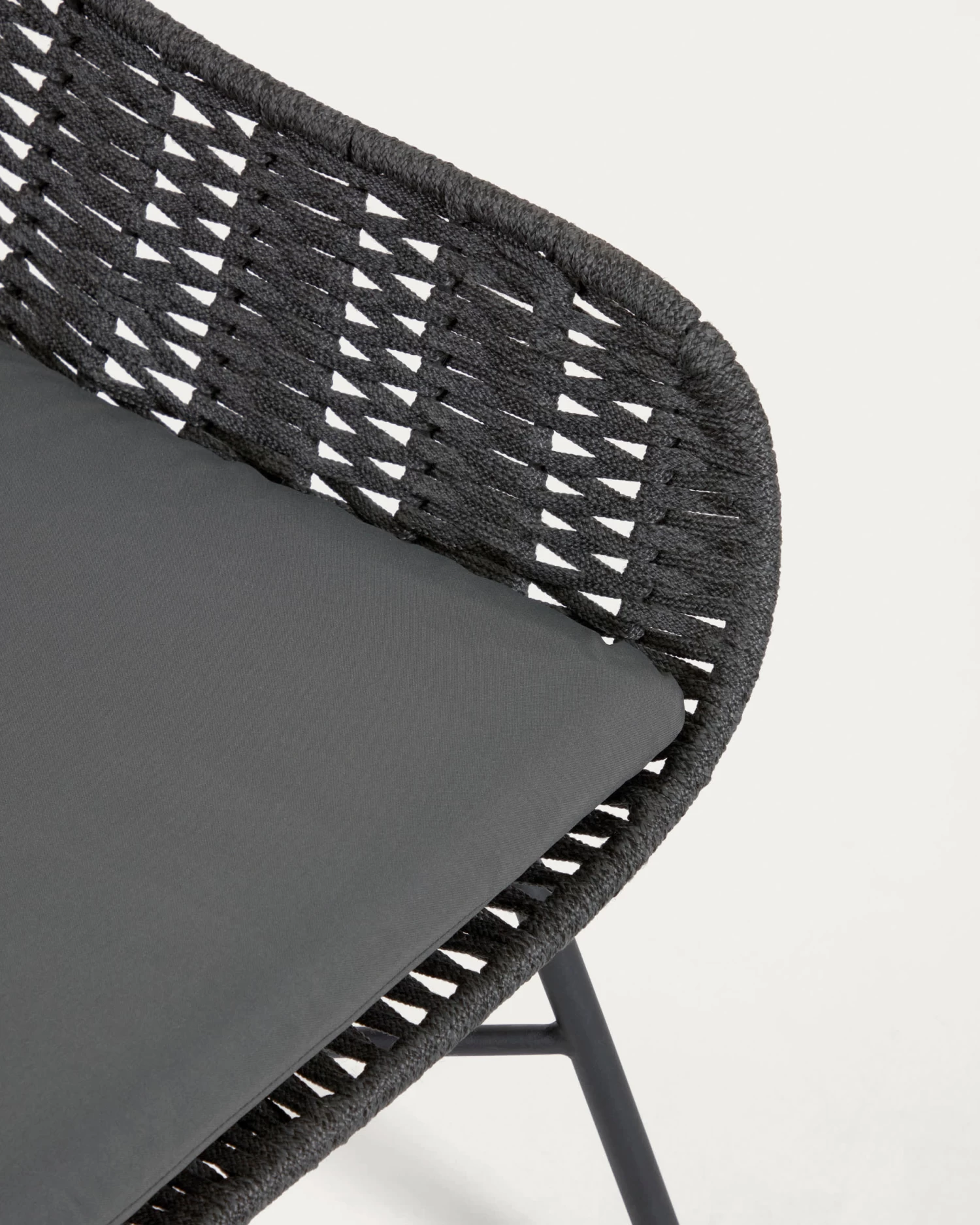 Abeli Cord Armchair In Black 4 Abeli Cord Armchair In Black - Image 3