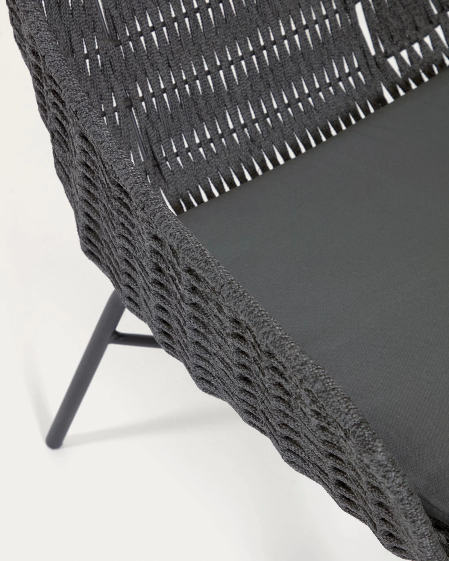Abeli Cord Armchair In Black 7 Abeli Cord Armchair In Black - Image 6