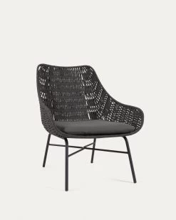 Abeli Cord Armchair In Black