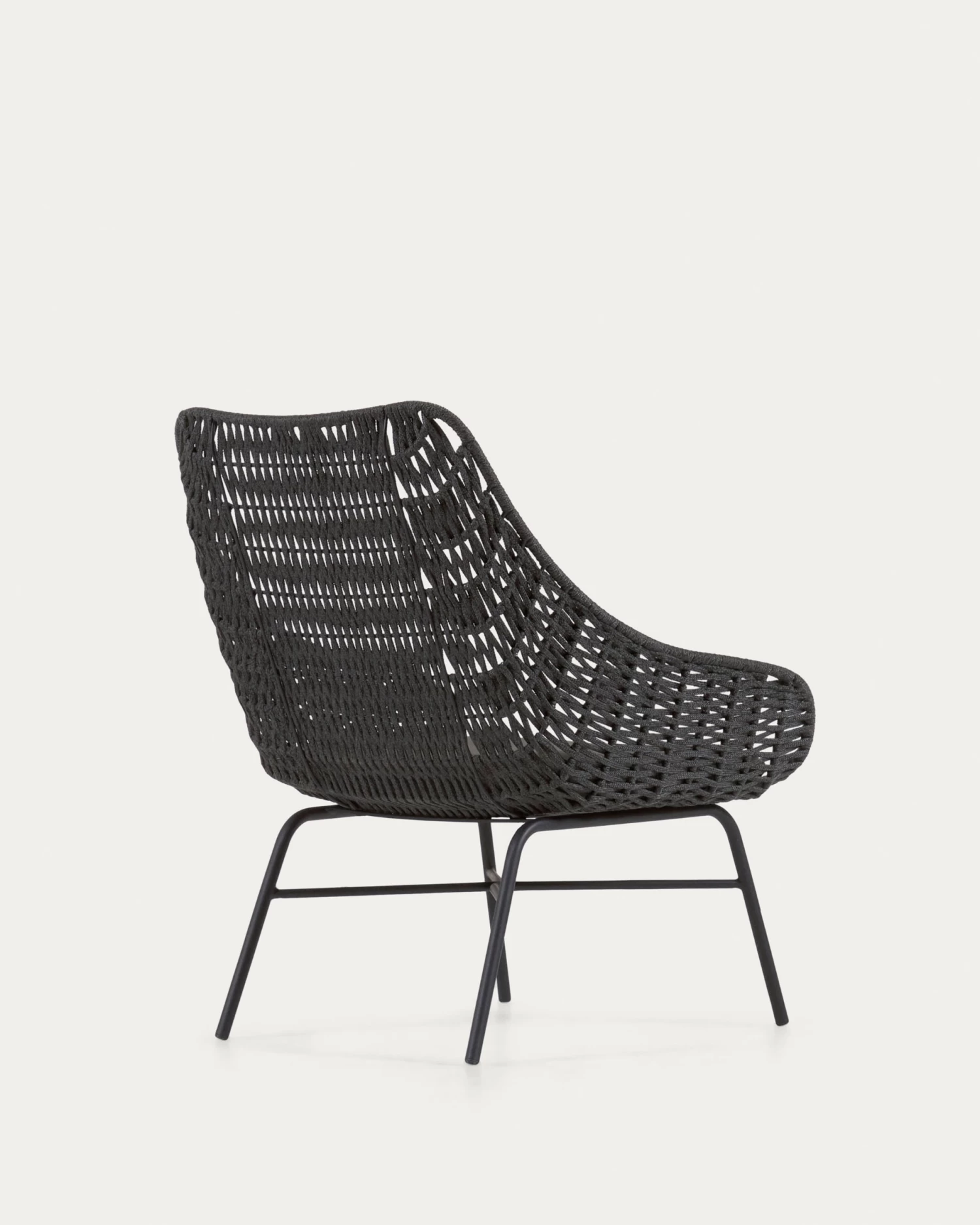 Abeli Cord Armchair In Black 8 Abeli Cord Armchair In Black - Image 7