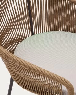 Yanet Beige Rope Chair With Galvanised Steel Legs | Kave Home -Quality Furniture Store CC5224J12 1D03