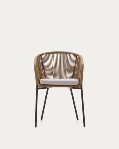 Yanet Beige Rope Chair With Galvanised Steel Legs | Kave Home -Quality Furniture Store CC5224J12 1V04