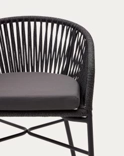 Yanet Rope Stool In Black 65 Cm In Height | Kave Home 14 Yanet Rope Stool In Black 65 Cm In Height | Kave Home -Quality Furniture Store CC5225J01 1D01