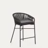 Yanet Rope Stool In Black 65 Cm In Height | Kave Home -Quality Furniture Store CC5225J01 1V01