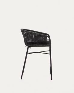 Yanet Rope Stool In Black 65 Cm In Height | Kave Home 17 Yanet Rope Stool In Black 65 Cm In Height | Kave Home -Quality Furniture Store CC5225J01 1V02