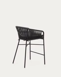 Yanet Rope Stool In Black 65 Cm In Height | Kave Home 19 Yanet Rope Stool In Black 65 Cm In Height | Kave Home -Quality Furniture Store CC5225J01 1V03