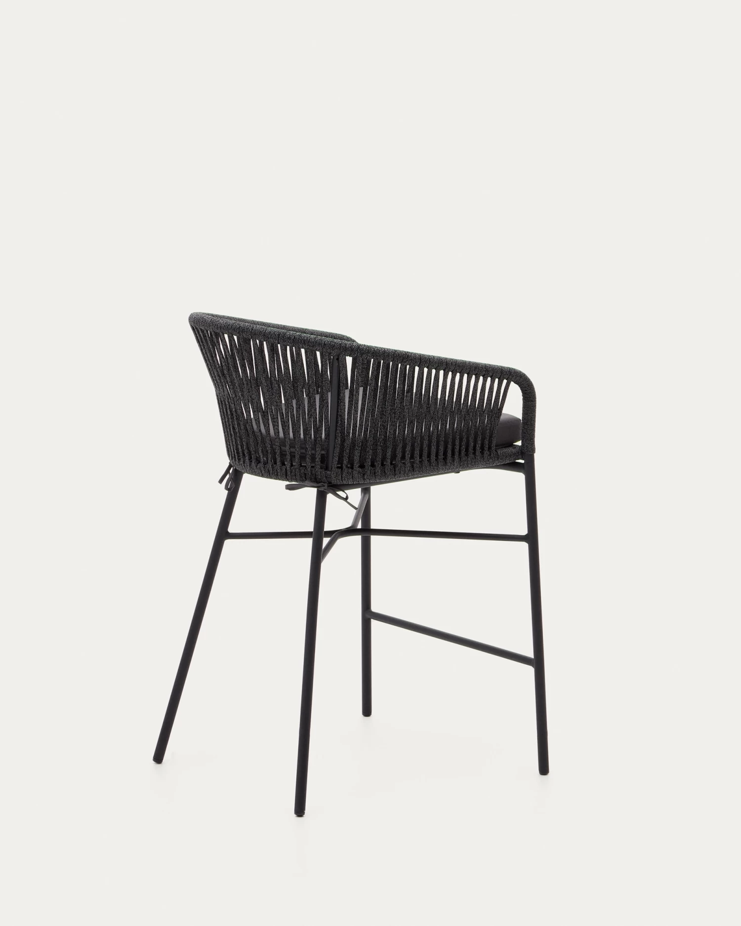 Yanet Rope Stool In Black 65 Cm In Height | Kave Home 10 Yanet Rope Stool In Black 65 Cm In Height | Kave Home - Image 8