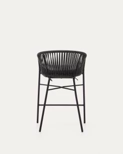Yanet Rope Stool In Black 65 Cm In Height | Kave Home 21 Yanet Rope Stool In Black 65 Cm In Height | Kave Home -Quality Furniture Store CC5225J01 1V05