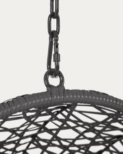 Florina Hanging Chair In Dark Grey | Kave Home -Quality Furniture Store CC5964FN02 1D03