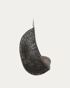 Florina Hanging Chair In Dark Grey | Kave Home -Quality Furniture Store CC5964FN02 1V02