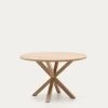 Argo Round Ã 119 Cm Natural Melamine Table With Steel Legs With Wood-effect Finish | Kave Home -Quality Furniture Store CC6020M46 1V01