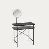 Galatia Dressing Table With Metal Legs In Black Finish 80 X 445 Cm | Kave Home -Quality Furniture Store CC6024M01 1V01