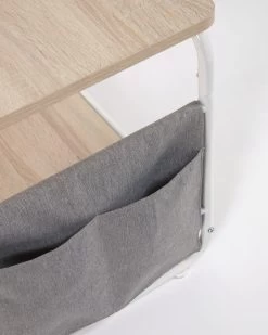 Yamina Melamine TV Stand With Steel In A White Finish 110 X 46 Cm | Kave Home -Quality Furniture Store CC6025M46 1D01