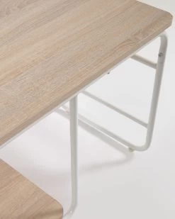 Yamina Melamine TV Stand With Steel In A White Finish 110 X 46 Cm | Kave Home -Quality Furniture Store CC6025M46 1D02