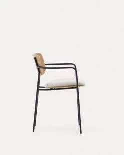 Maureen Stackable Chair With Oak Veneer In Natural Finish And Metal In Black Finish | Kave Home 17 Maureen Stackable Chair With Oak Veneer In Natural Finish And Metal In Black Finish | Kave Home -Quality Furniture Store CC6028KY12 1V02