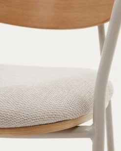 Maureen Stackable Chair In Natural Oak Veneer With Beige Legs | Kave Home 16 Maureen Stackable Chair In Natural Oak Veneer With Beige Legs | Kave Home -Quality Furniture Store CC6029KY12 1D02