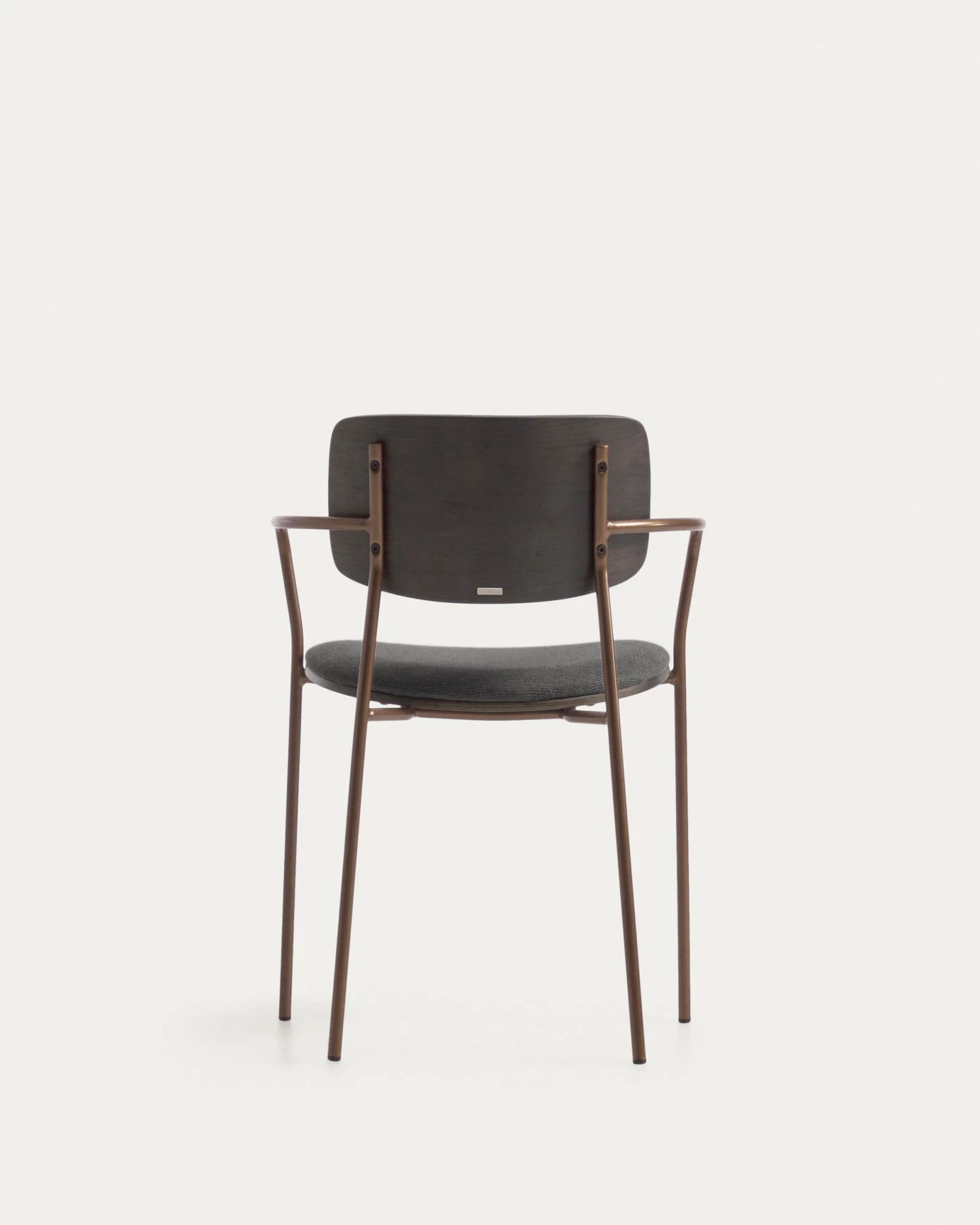 Maureen Stackable Chair With Ash Veneer In Dark Finish And Metal In Brass Finish 11 Maureen Stackable Chair With Ash Veneer In Dark Finish And Metal In Brass Finish - Image 9