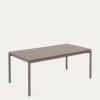 Zaltana Extendable Aluminium Outdoor Table With Matt Brown Finish 180 (240) X 100 Cm | Kave Home -Quality Furniture Store CC6031R10 1V01