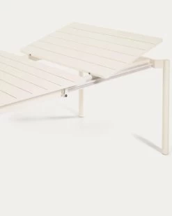 Zaltana Extendable Aluminium Outdoor Table With Matt White Finish 180 (240) X 100 Cm | Kave Home -Quality Furniture Store CC6031R33 1D02