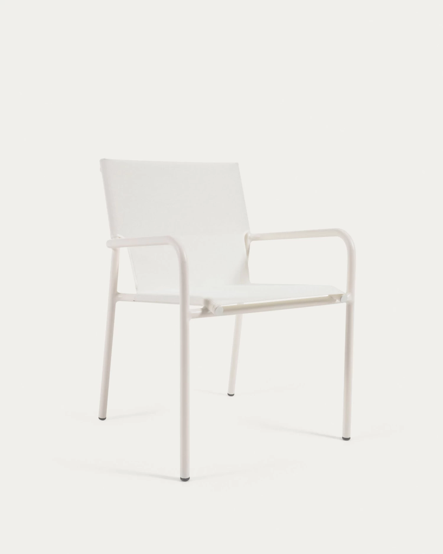 Zaltana Stackable Outdoor Chair In Aluminium With A Matte White Painted Finish | Kave Home 3 Zaltana Stackable Outdoor Chair In Aluminium With A Matte White Painted Finish | Kave Home